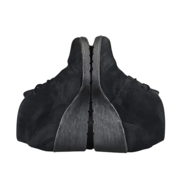 Clarks Shoes Women 7.5 Bootie Wedge Fashion Comfort Leather Classic Chukka Black - Picture 11 of 12